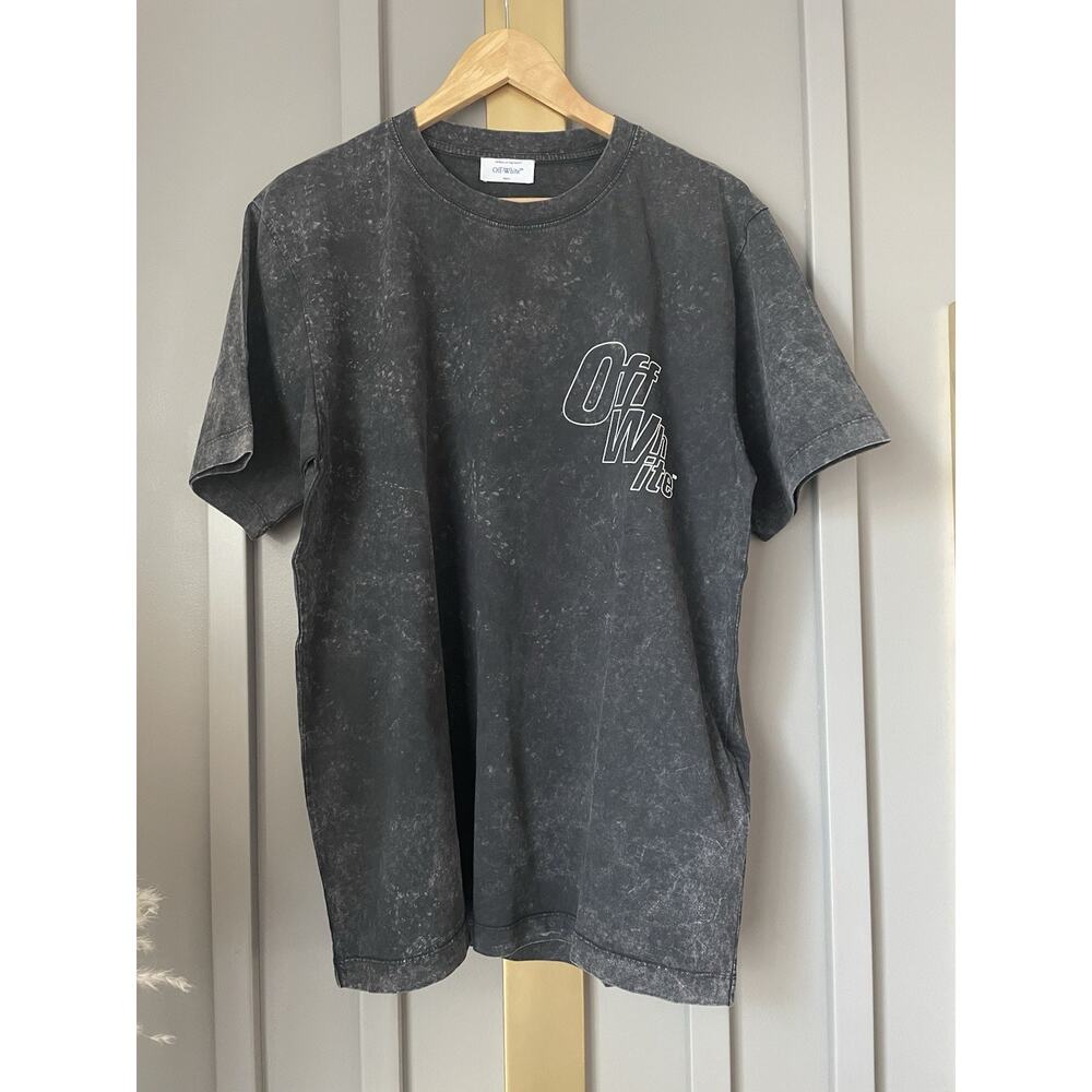Off-White Outline Arrow Slim-Fit T-Shirt in a "Vintage Black/charcoal. XL